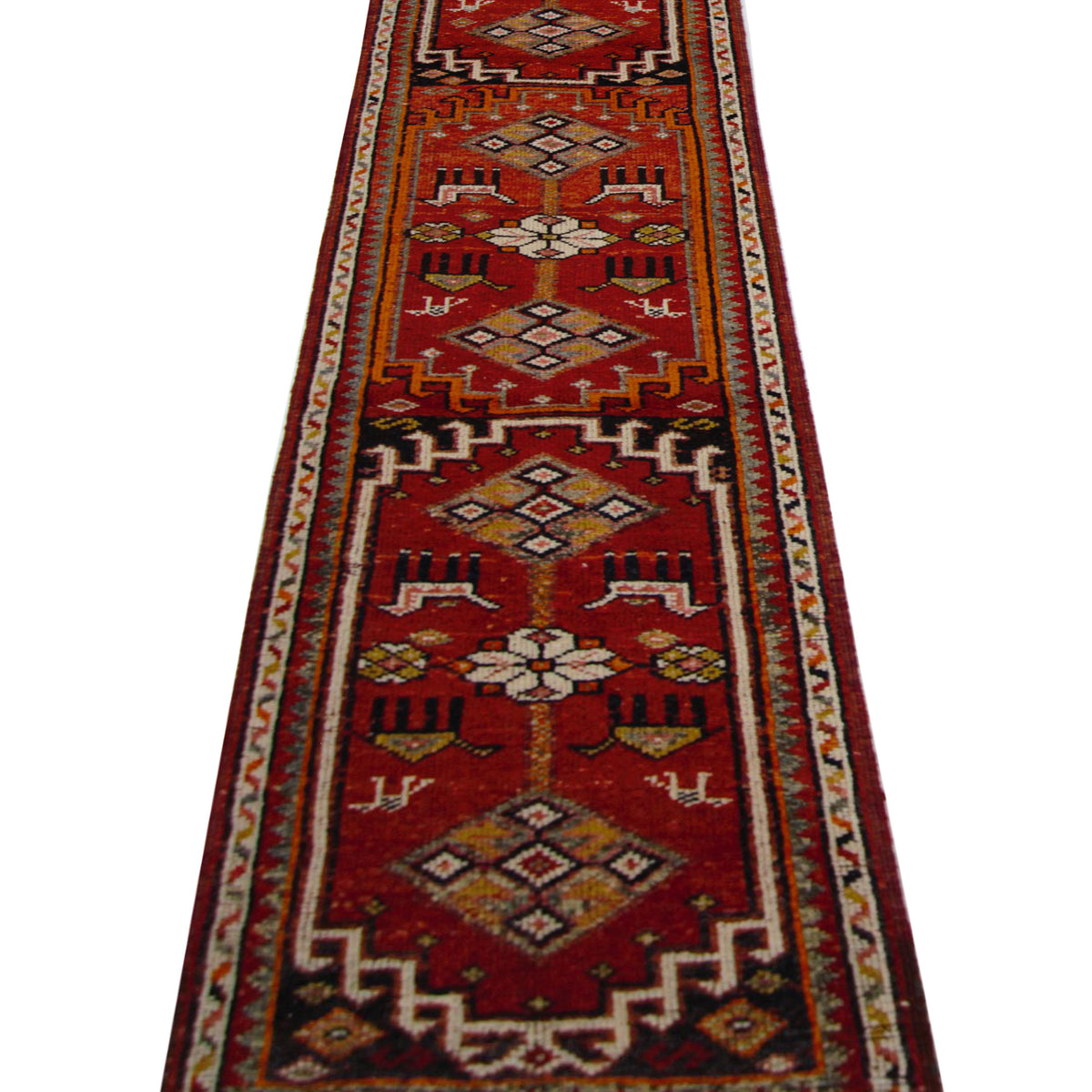 Pacific Kurdish 43038 Red Orange Transitional Hand Knotted Rug