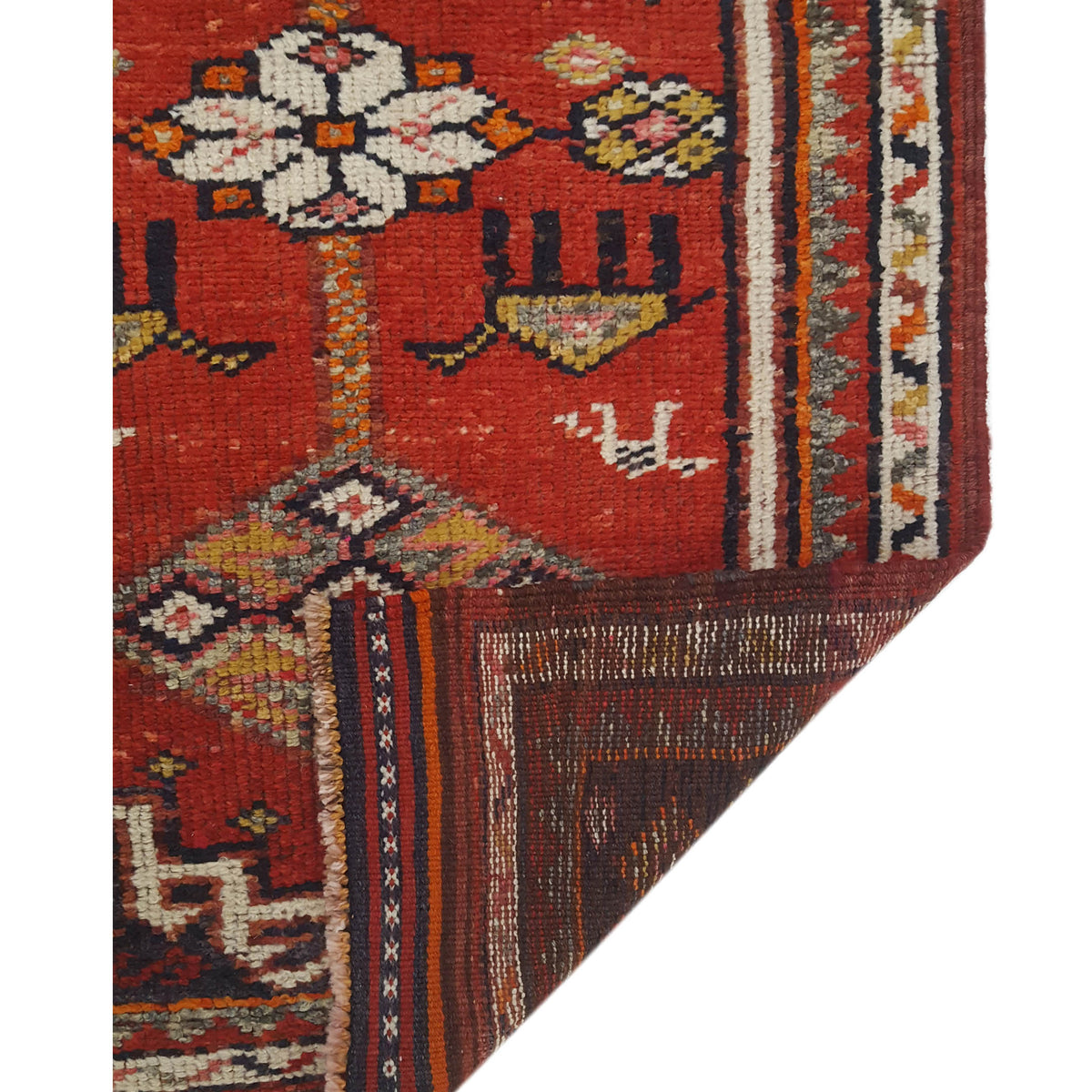 Pacific Kurdish 43038 Red Orange Transitional Hand Knotted Rug