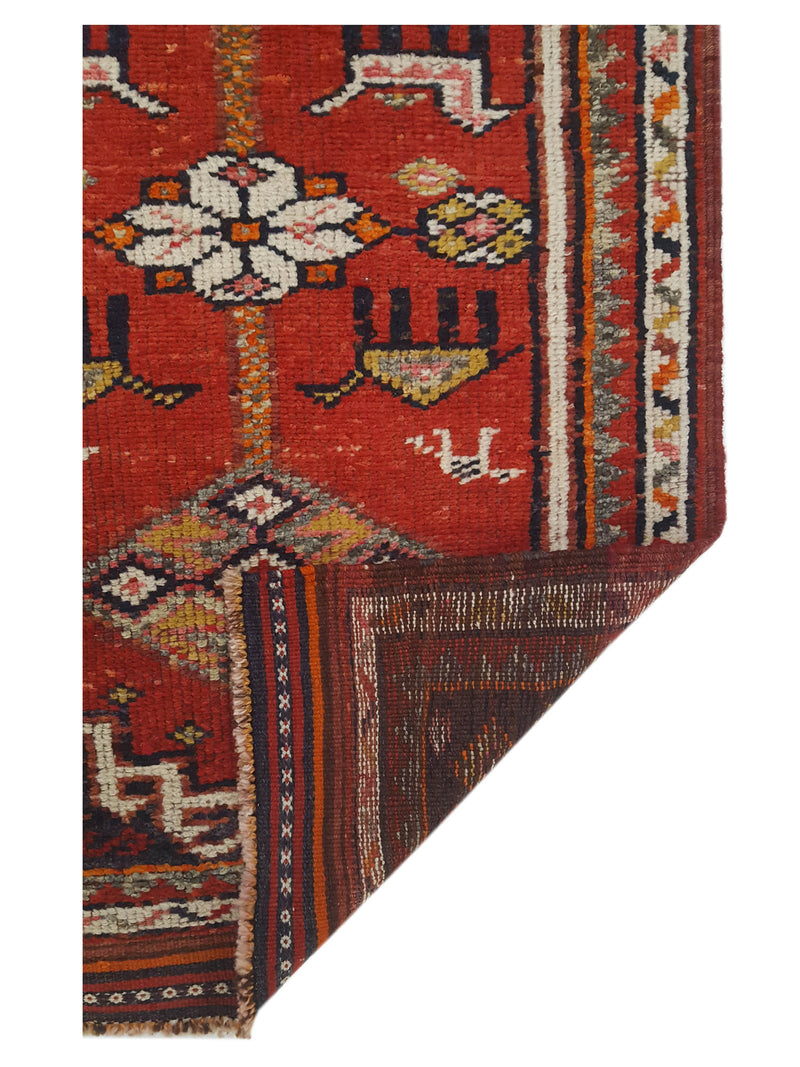 Pacific Kurdish 43038 Red Orange Transitional Hand Knotted Rug