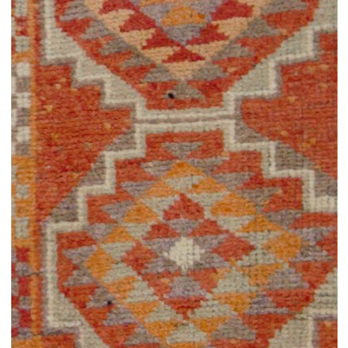 Pacific Kurdish 43039 Grey Orange Transitional Hand Knotted Rug