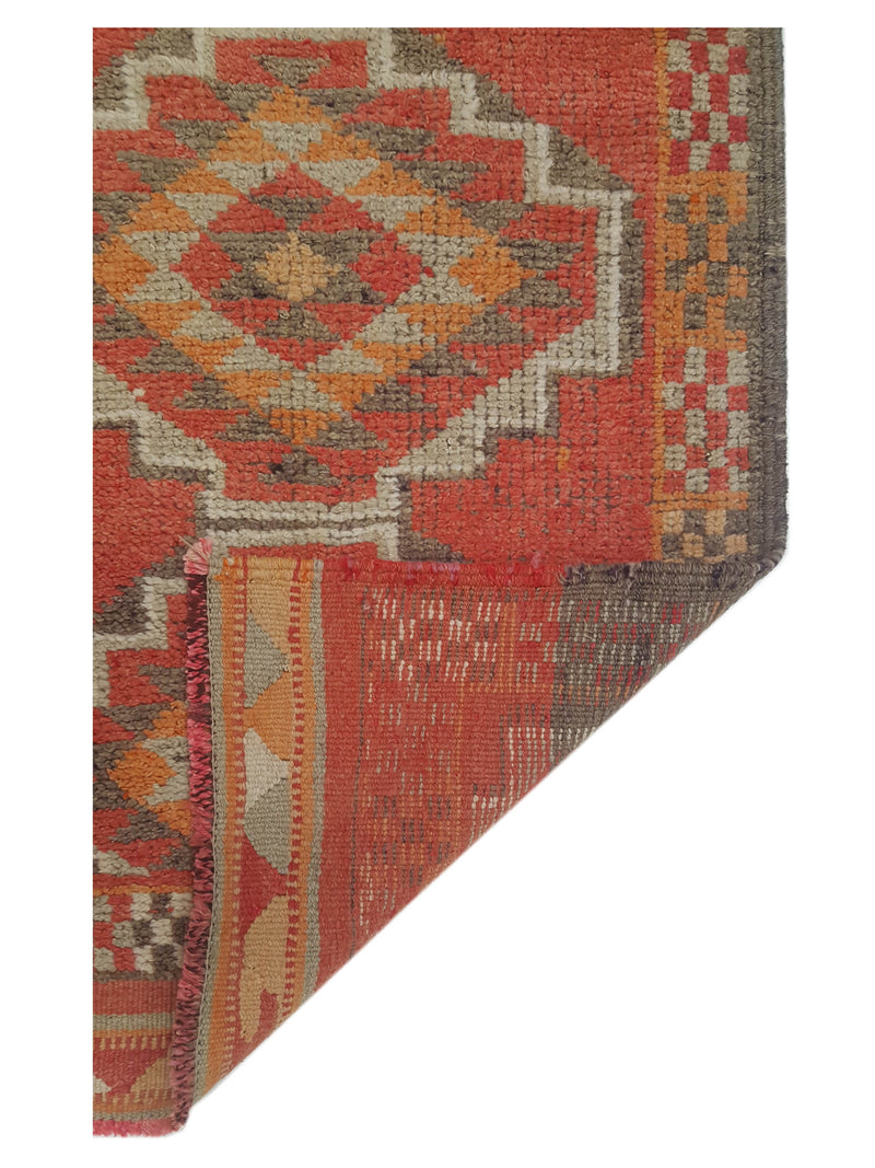 Pacific Kurdish 43039 Grey Orange Transitional Hand Knotted Rug