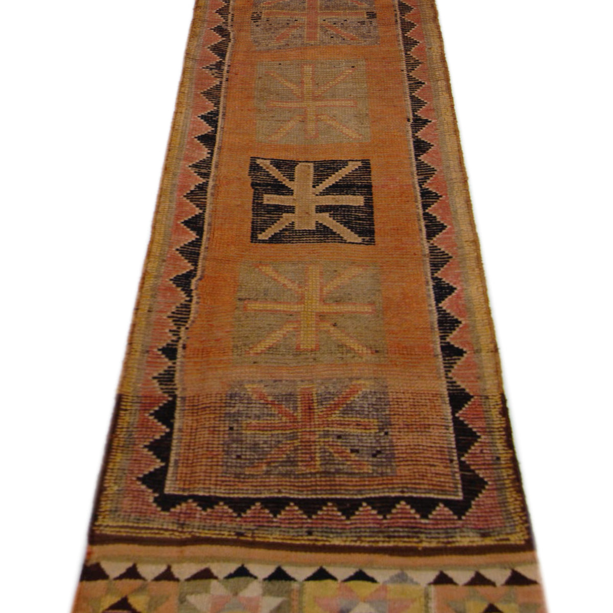 Pacific Kurdish 43040 Orange Multi Transitional Hand Knotted Rug