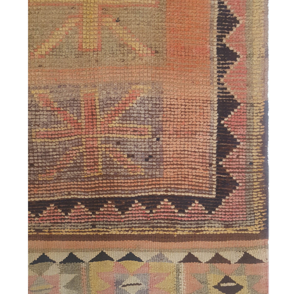 Pacific Kurdish 43040 Orange Multi Transitional Hand Knotted Rug