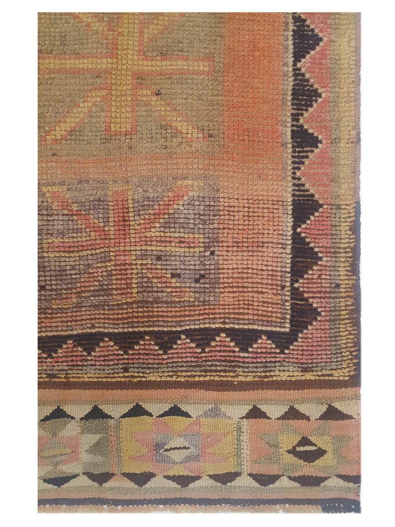 Pacific Kurdish 43040 Orange Multi Transitional Hand Knotted Rug