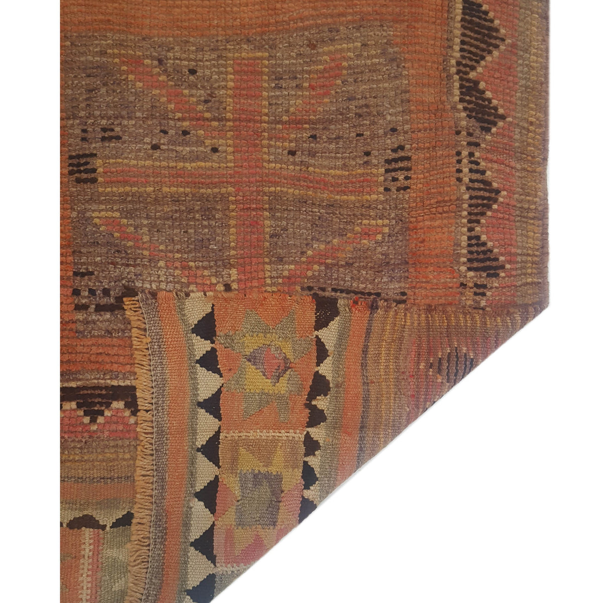 Pacific Kurdish 43040 Orange Multi Transitional Hand Knotted Rug