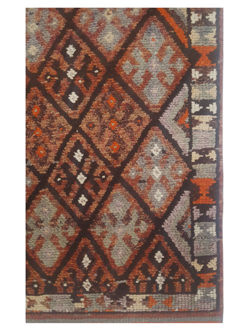 Pacific Kurdish 43043 Multi Black Transitional Hand Knotted Rug