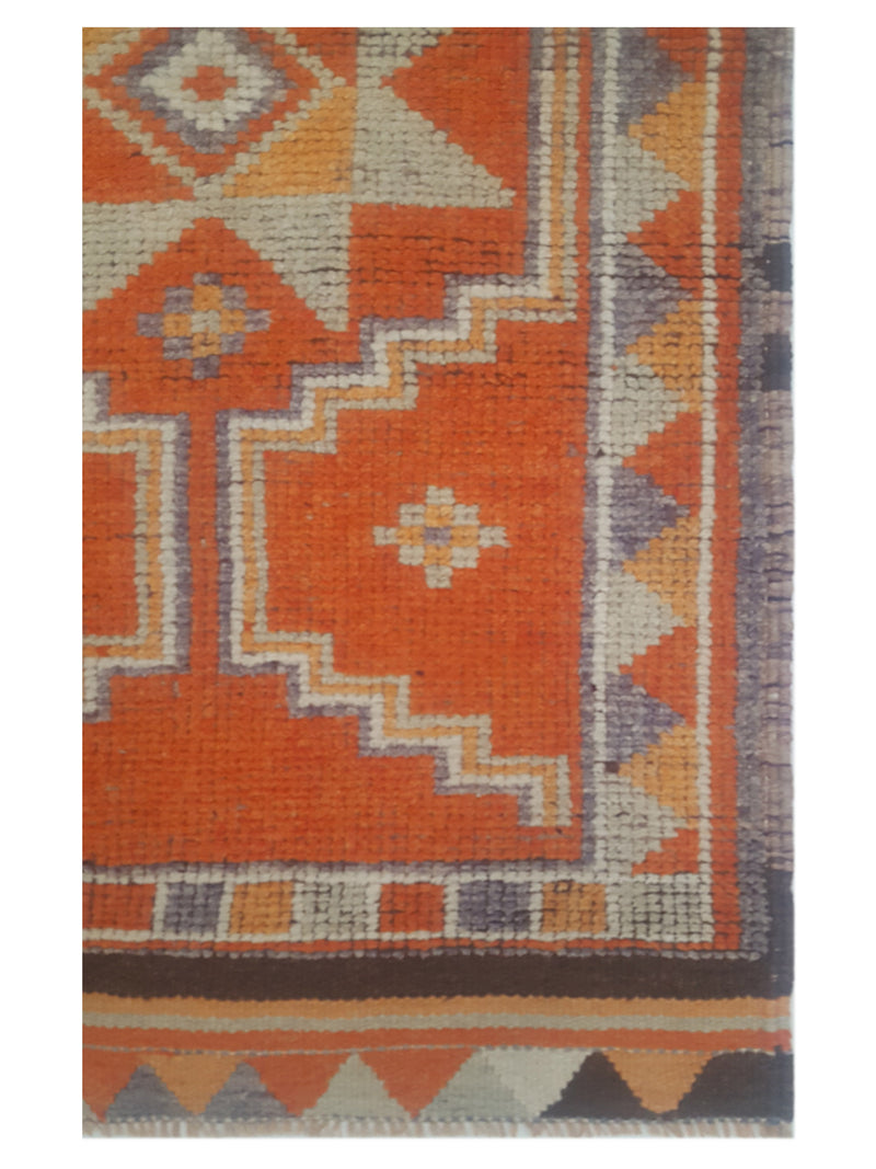 Pacific Kurdish 43049 Orange Grey Transitional Hand Knotted Rug