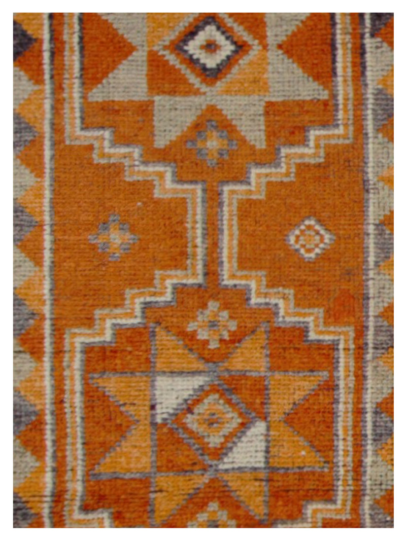 Pacific Kurdish 43049 Orange Grey Transitional Hand Knotted Rug