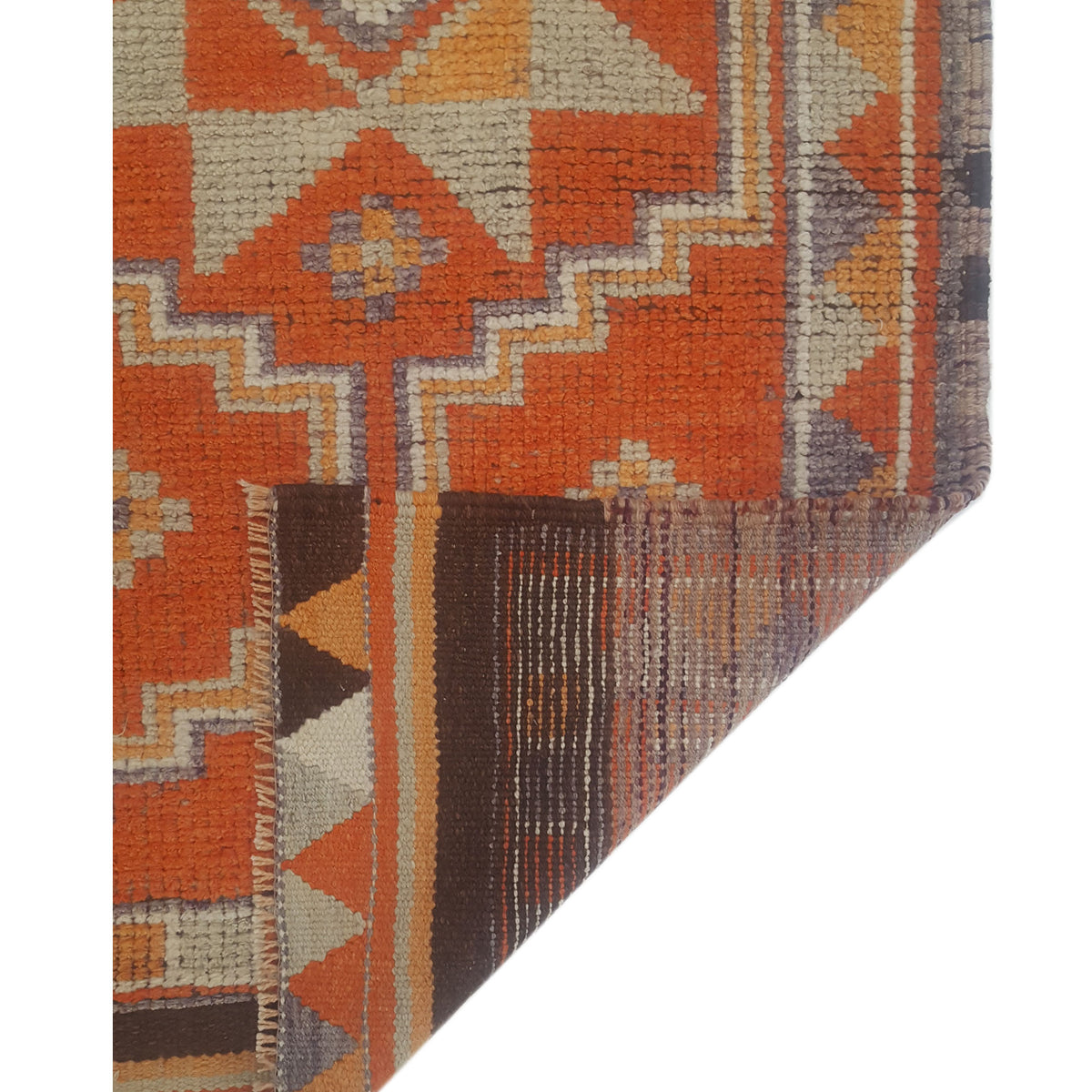 Pacific Kurdish 43049 Orange Grey Transitional Hand Knotted Rug