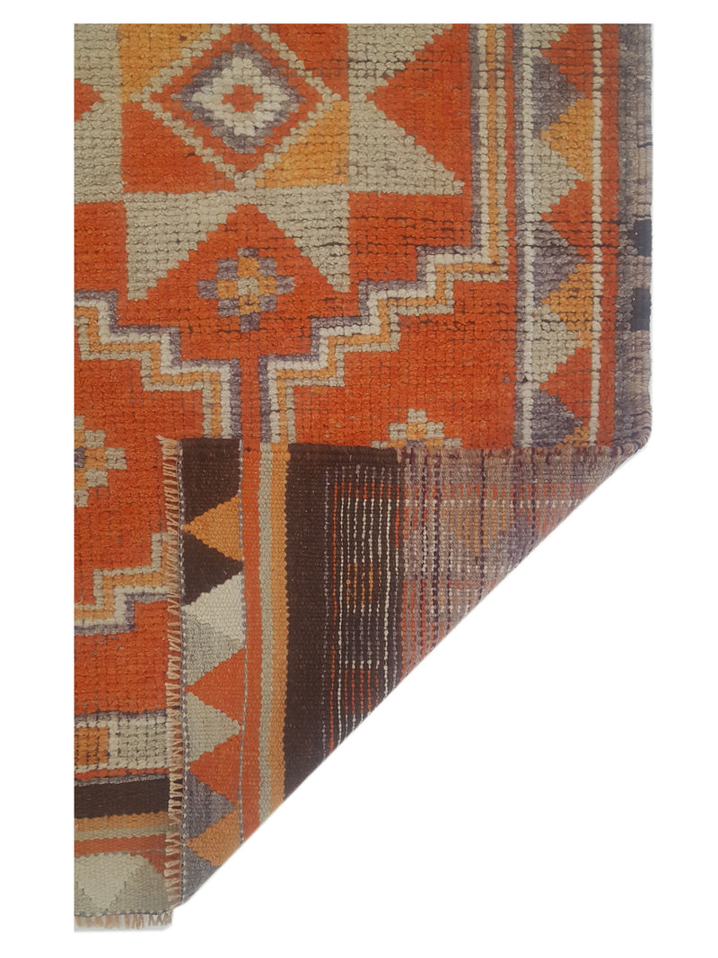 Pacific Kurdish 43049 Orange Grey Transitional Hand Knotted Rug