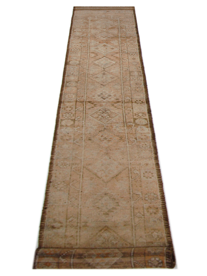 Pacific Kurdish 43050 Brown Beige Transitional Hand Knotted Rug