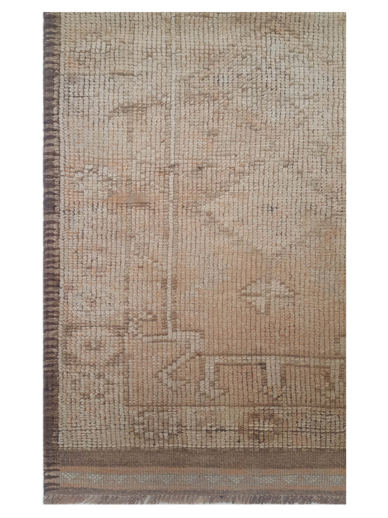 Pacific Kurdish 43050 Brown Beige Transitional Hand Knotted Rug