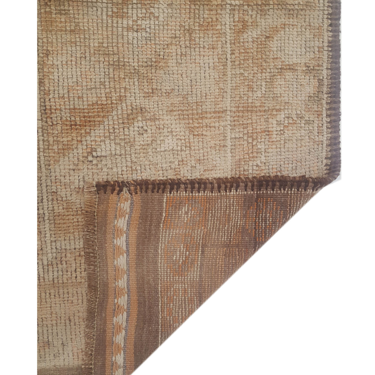 Pacific Kurdish 43050 Brown Beige Transitional Hand Knotted Rug