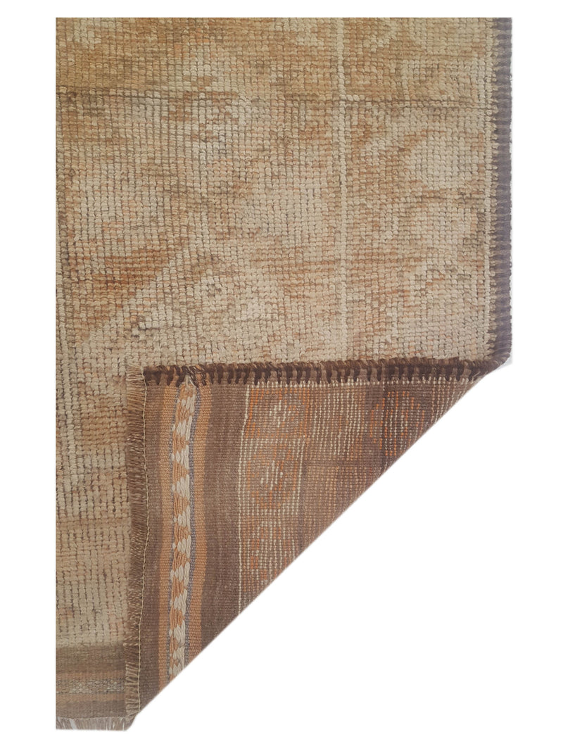 Pacific Kurdish 43050 Brown Beige Transitional Hand Knotted Rug