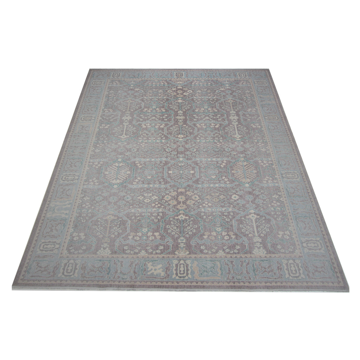 Pacific California 43054 Amethyst Baby Blue Transitional Hand Finished Rugs