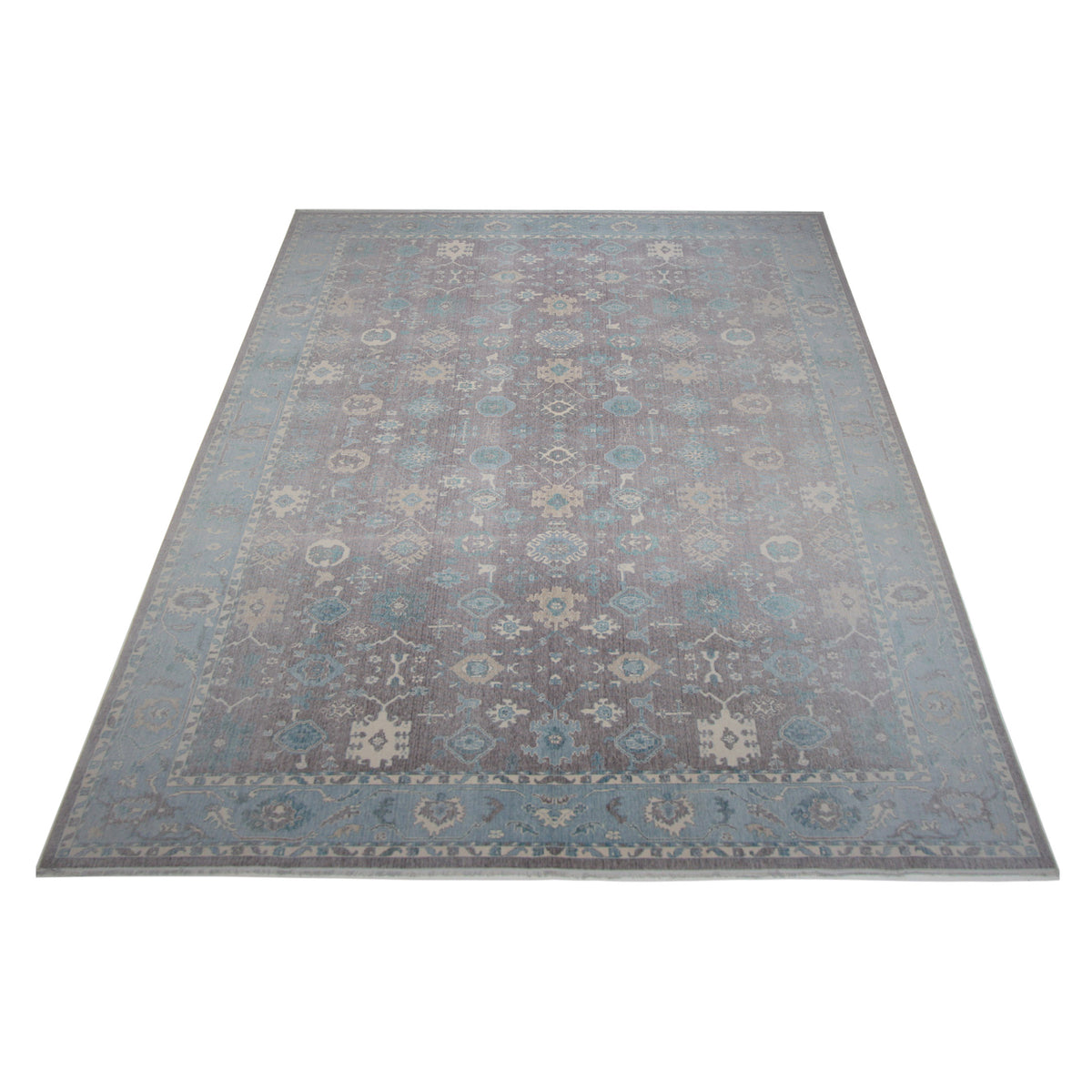 Pacific California 43055 Amethyst Baby Blue Transitional Hand Finished Rugs