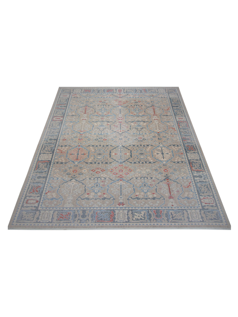 Pacific California 43056 Beige Grey Transitional Hand Finished Rugs