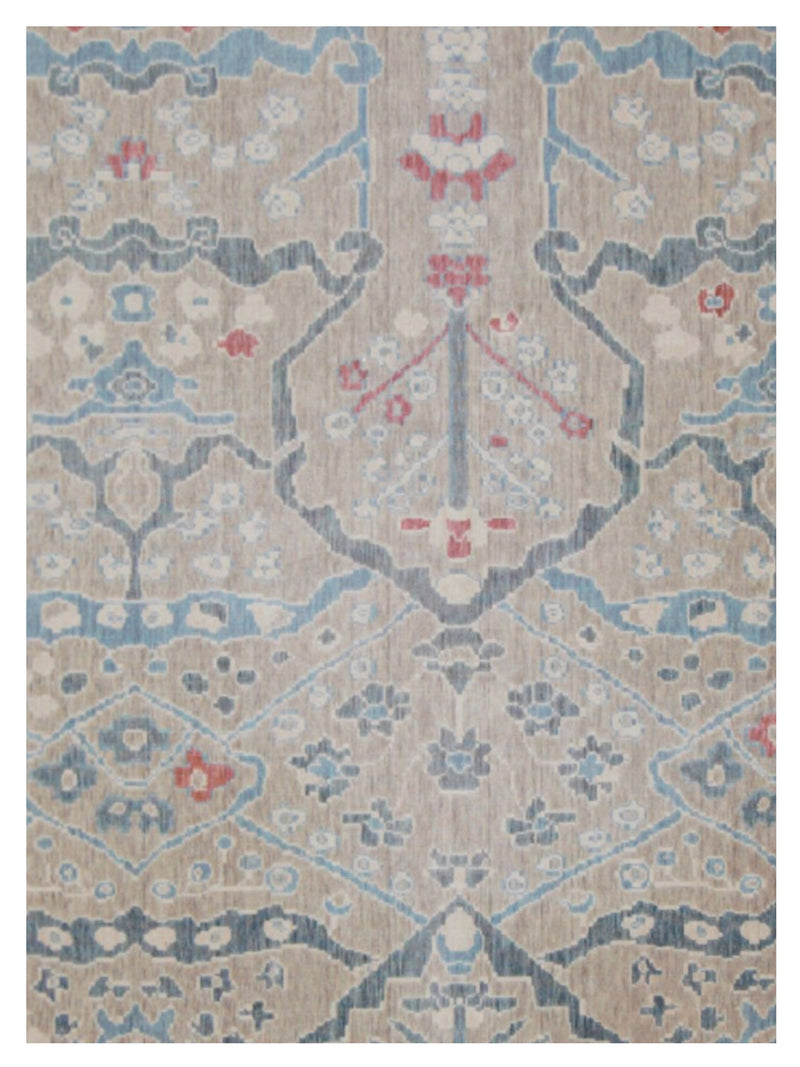 Pacific California 43056 Beige Grey Transitional Hand Finished Rugs