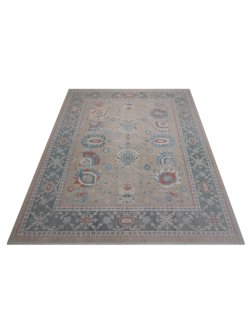 Pacific California 43061 Beige Grey Transitional Hand Finished Rugs