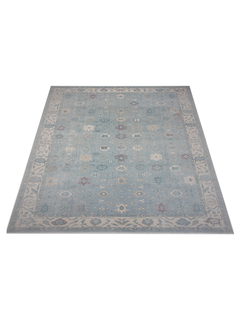 Pacific California 43062 Blue Beige Transitional Hand Finished Rugs