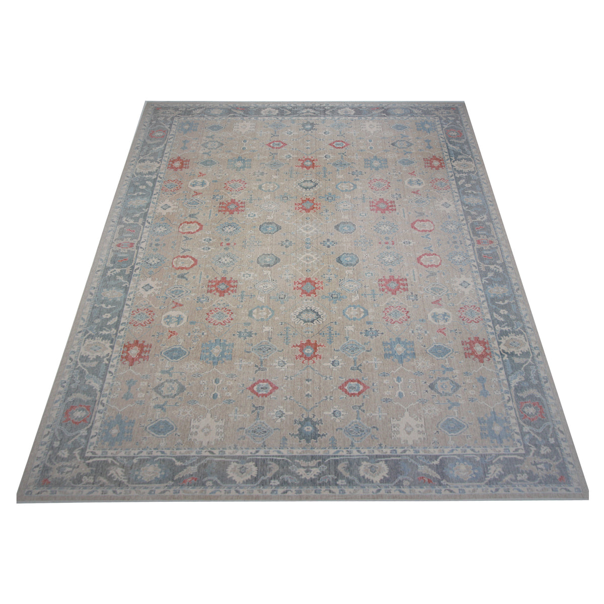 Pacific California 43063 Beige Grey Transitional Hand Finished Rugs