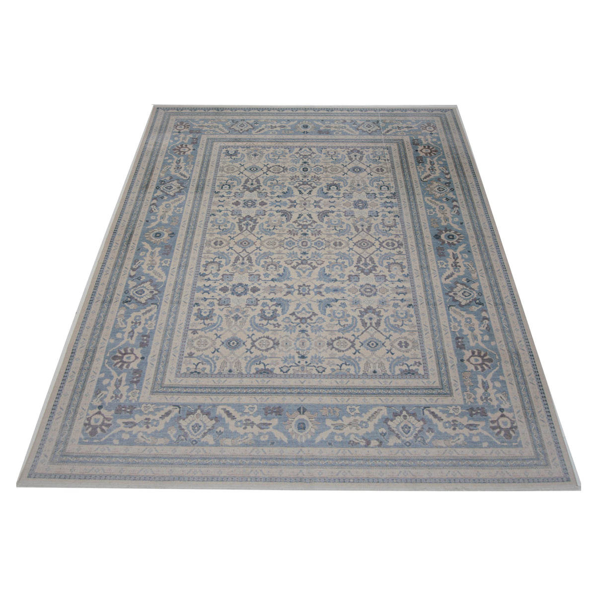 Pacific California CA-13 Beige Blue Transitional Hand Finished Rugs
