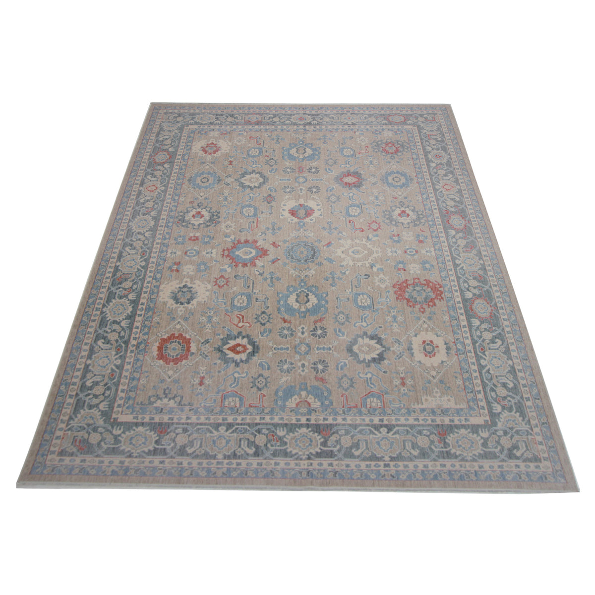 Pacific California 43068 Beige Grey Transitional Hand Finished Rugs