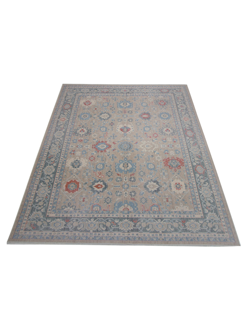 Pacific California 43068 Beige Grey Transitional Hand Finished Rugs