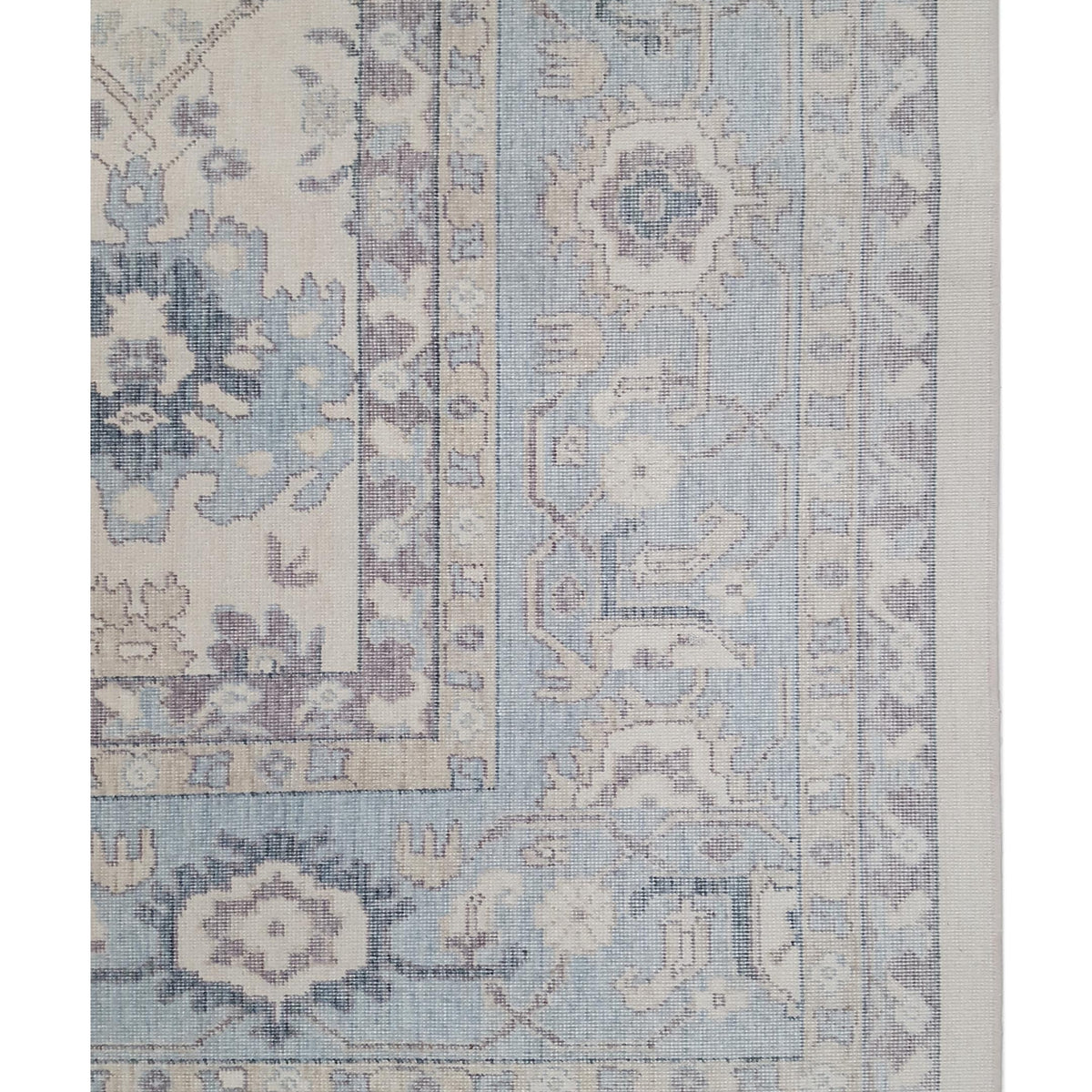 Pacific California 43072 Beige Blue Transitional Hand Finished Rugs