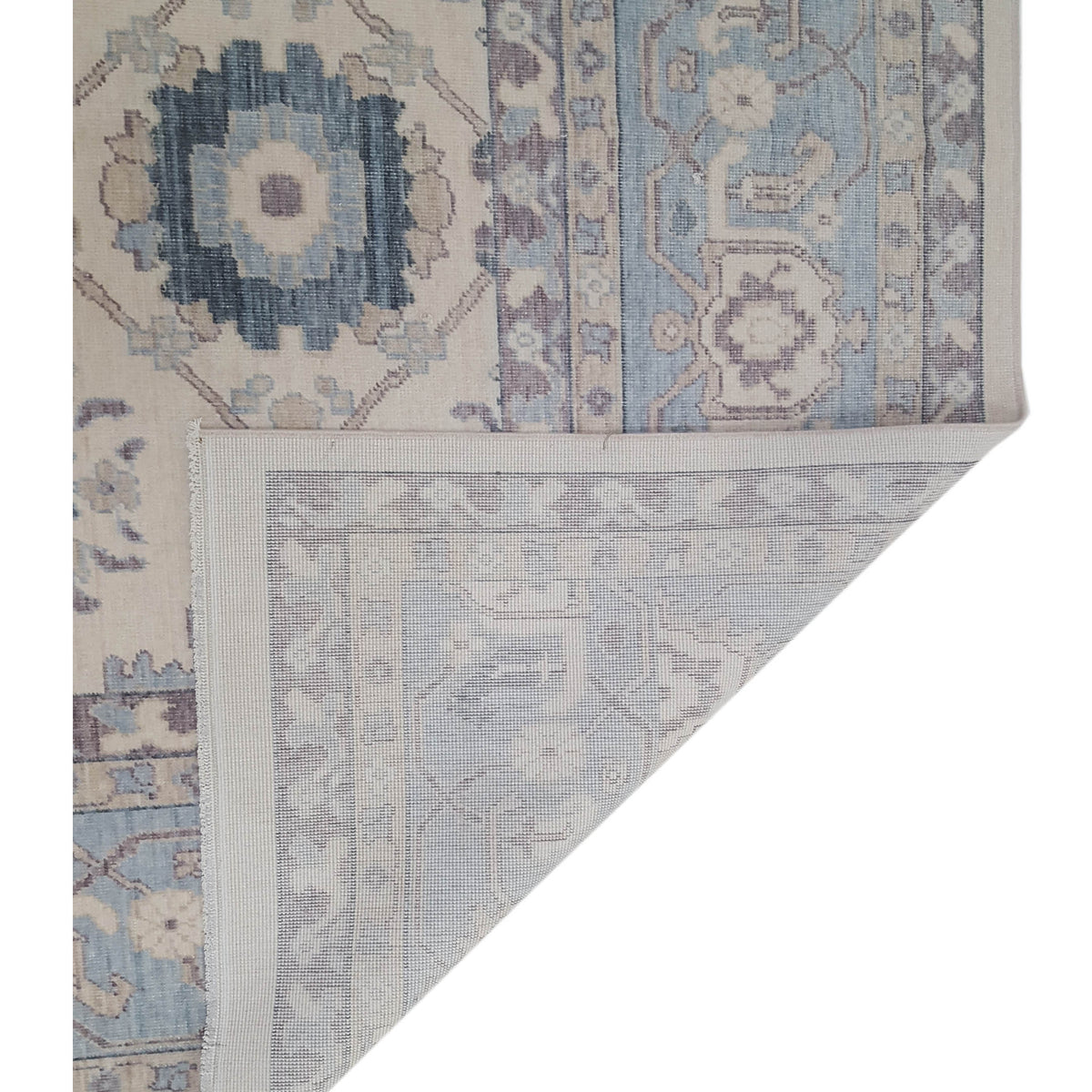 Pacific California 43072 Beige Blue Transitional Hand Finished Rugs
