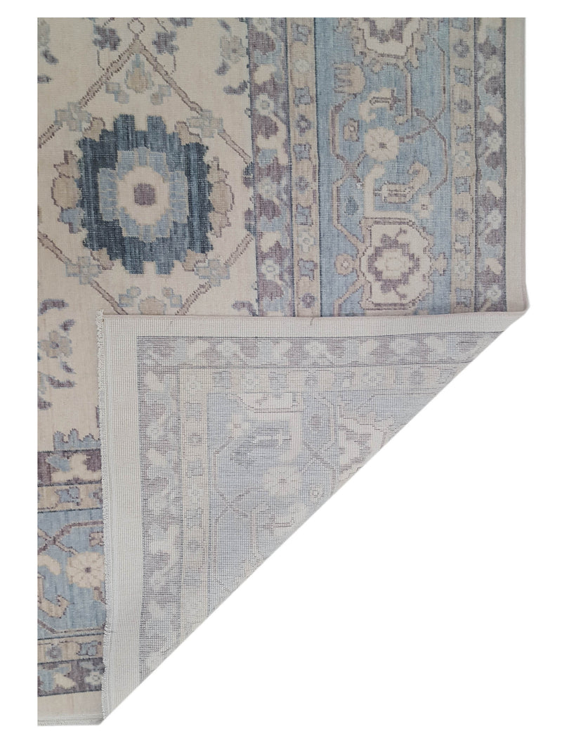 Pacific California 43072 Beige Blue Transitional Hand Finished Rugs