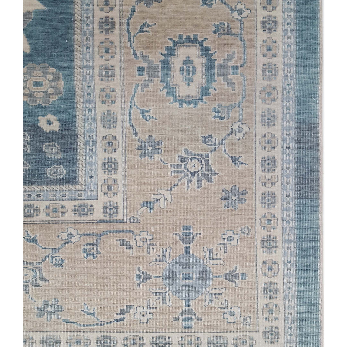 Pacific California 43073 Peacock Beige Transitional Hand Finished Rugs