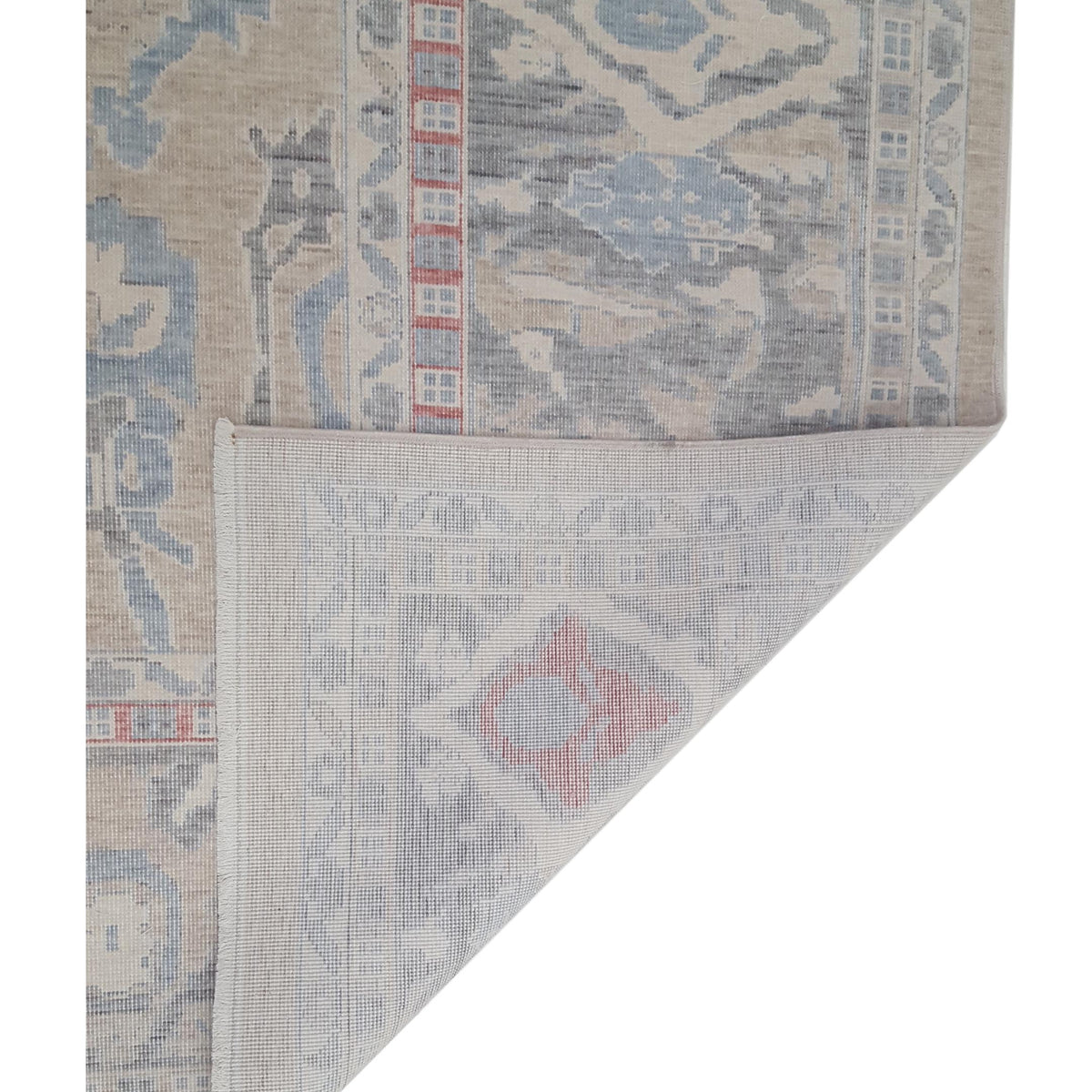 Pacific California 43076 Beige Red Transitional Hand Finished Rugs