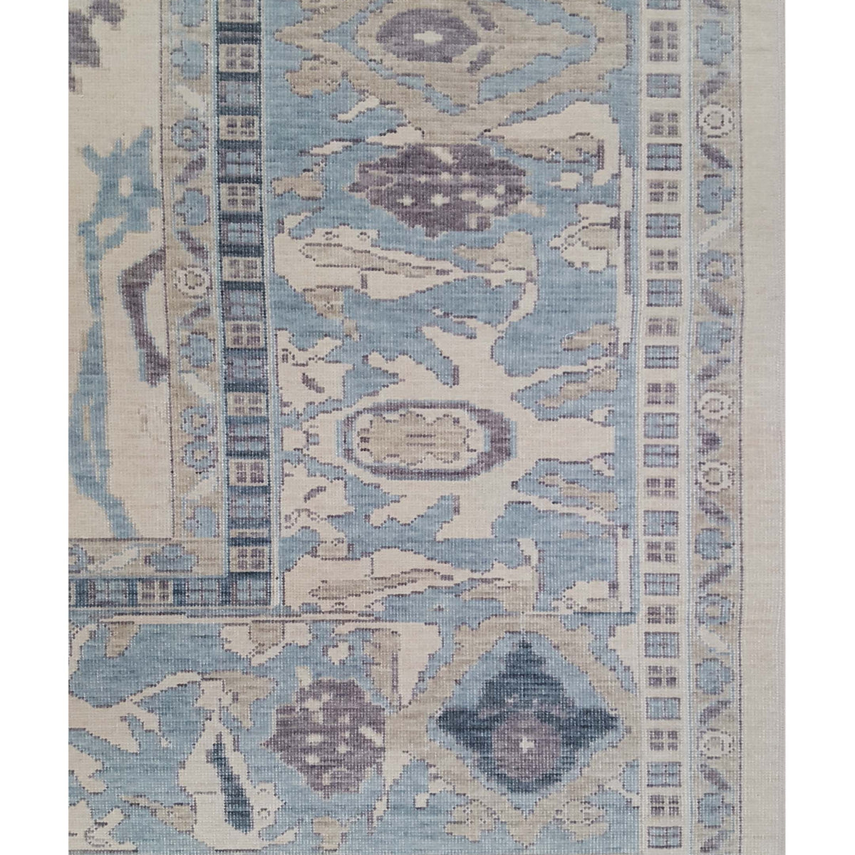 Pacific California 43077 Beige Blue Transitional Hand Finished Rugs