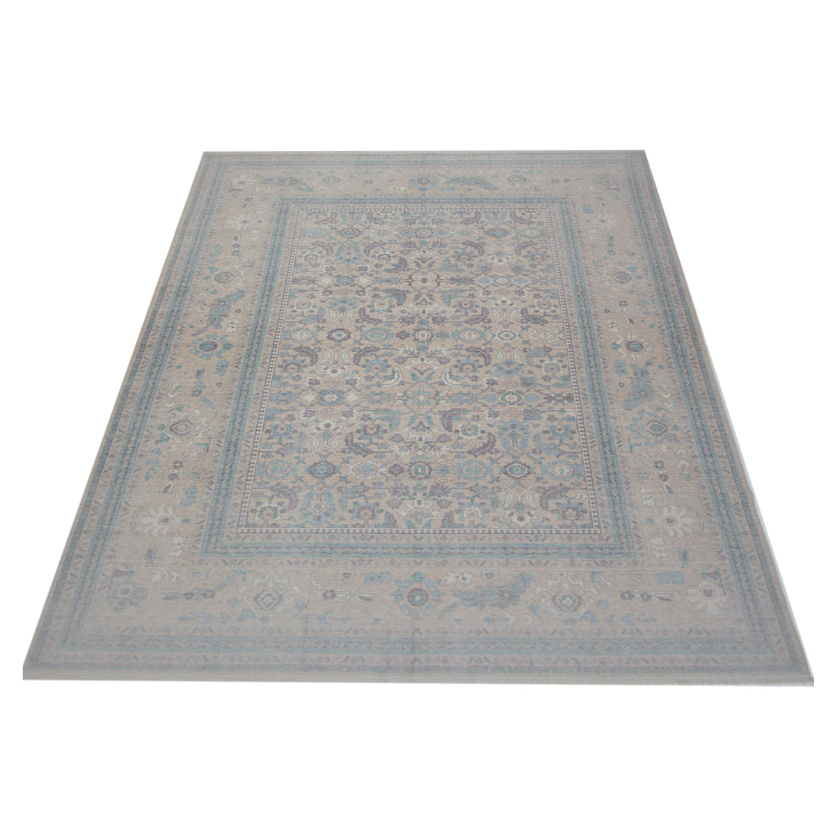 Pacific California 43078 Beige Grey Transitional Hand Finished Rugs