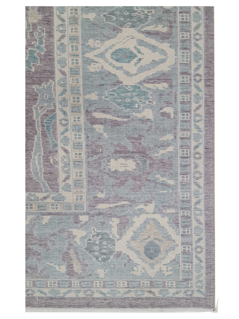 Pacific California 43079 Amethyst Green Blue Transitional Hand Finished Rugs