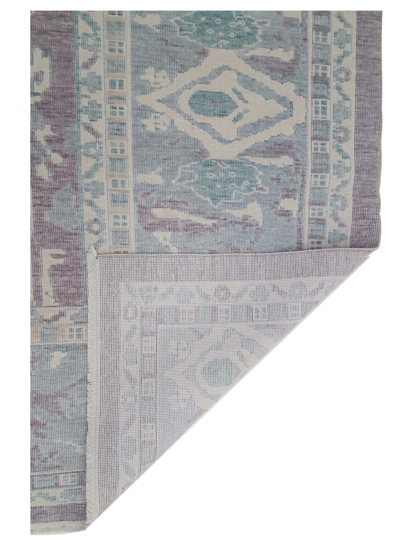 Pacific California 43079 Amethyst Green Blue Transitional Hand Finished Rugs