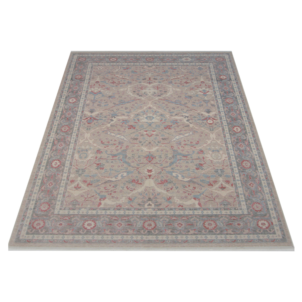 Pacific California 43081 Beige Orange Transitional Hand Finished Rugs