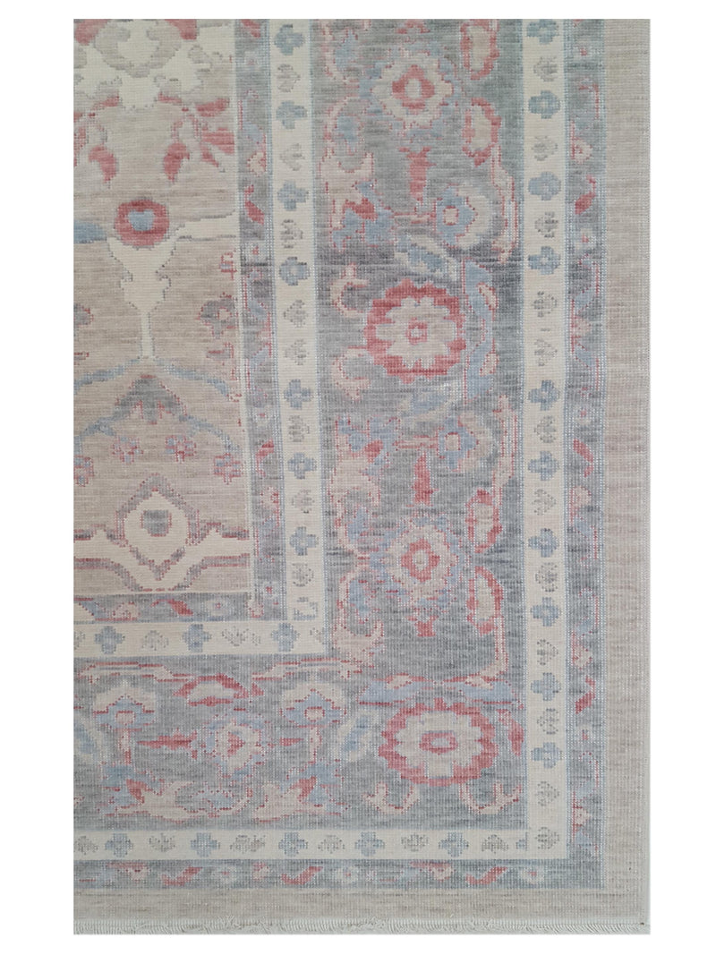 Pacific California 43081 Beige Orange Transitional Hand Finished Rugs