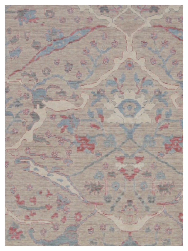 Pacific California 43081 Beige Orange Transitional Hand Finished Rugs