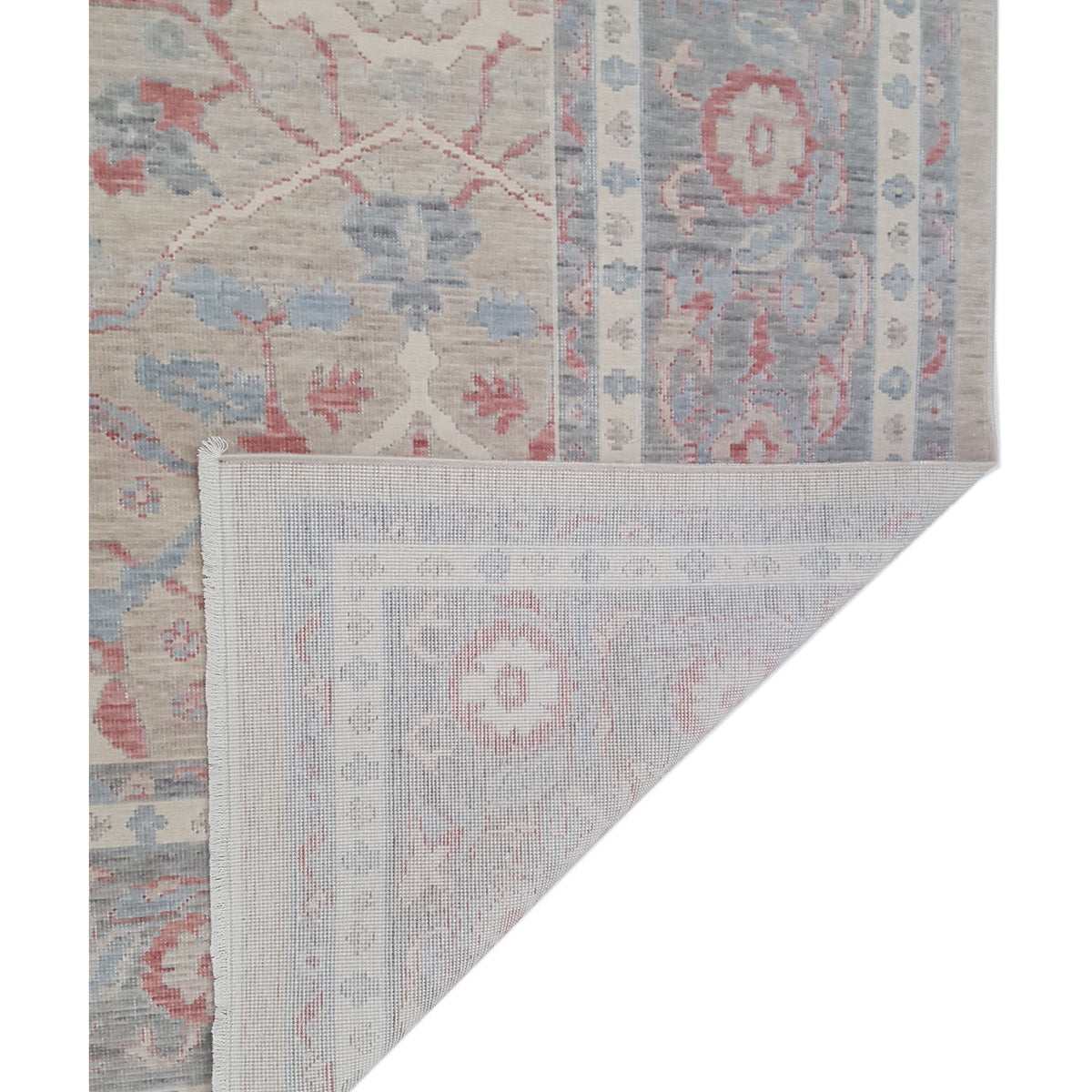 Pacific California 43081 Beige Orange Transitional Hand Finished Rugs