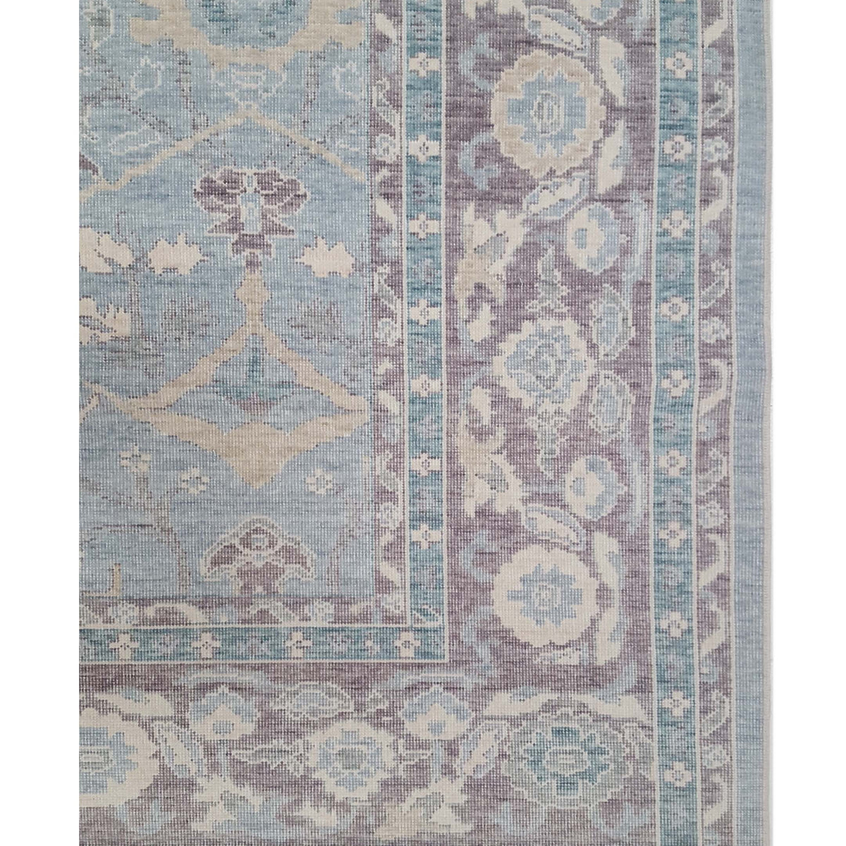 Pacific California 43082 Turquoise Amethyst Transitional Hand Finished Rugs