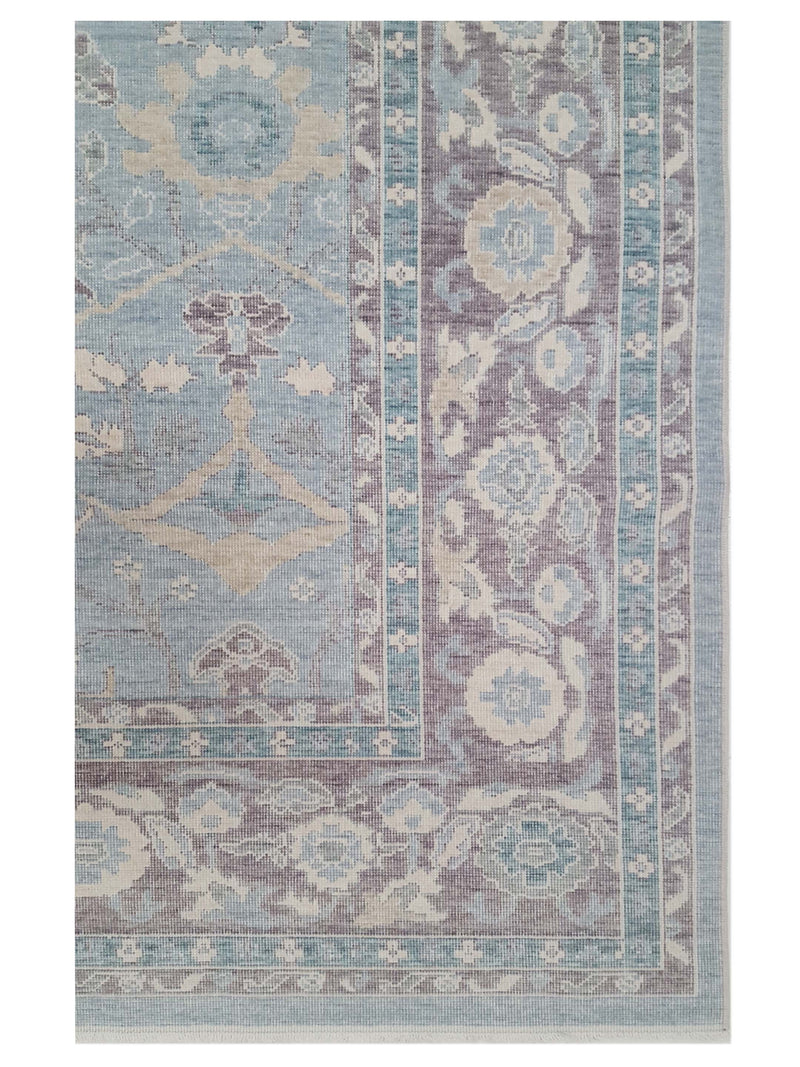 Pacific California 43082 Turquoise Amethyst Transitional Hand Finished Rugs