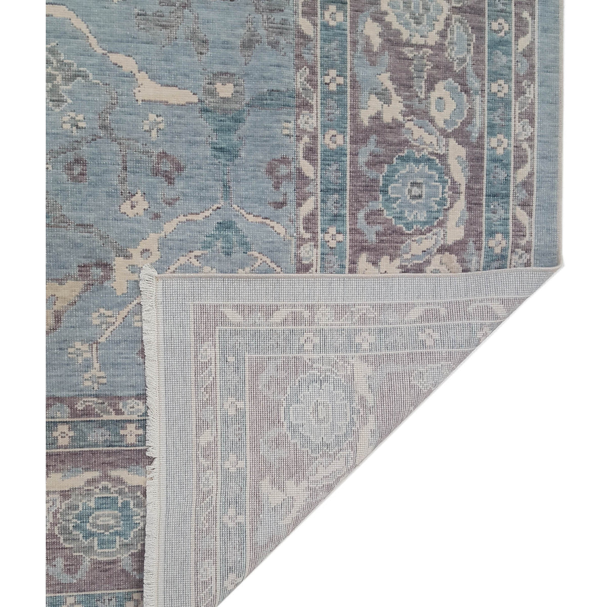Pacific California 43082 Turquoise Amethyst Transitional Hand Finished Rugs