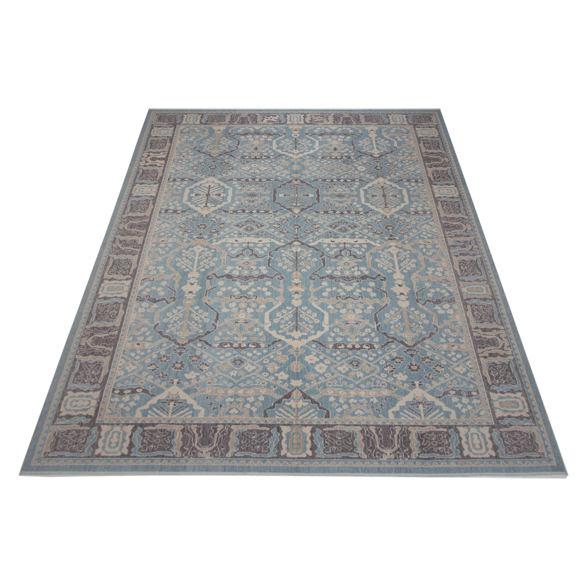 Pacific California 43084 Turquoise Beet Transitional Hand Finished Rugs