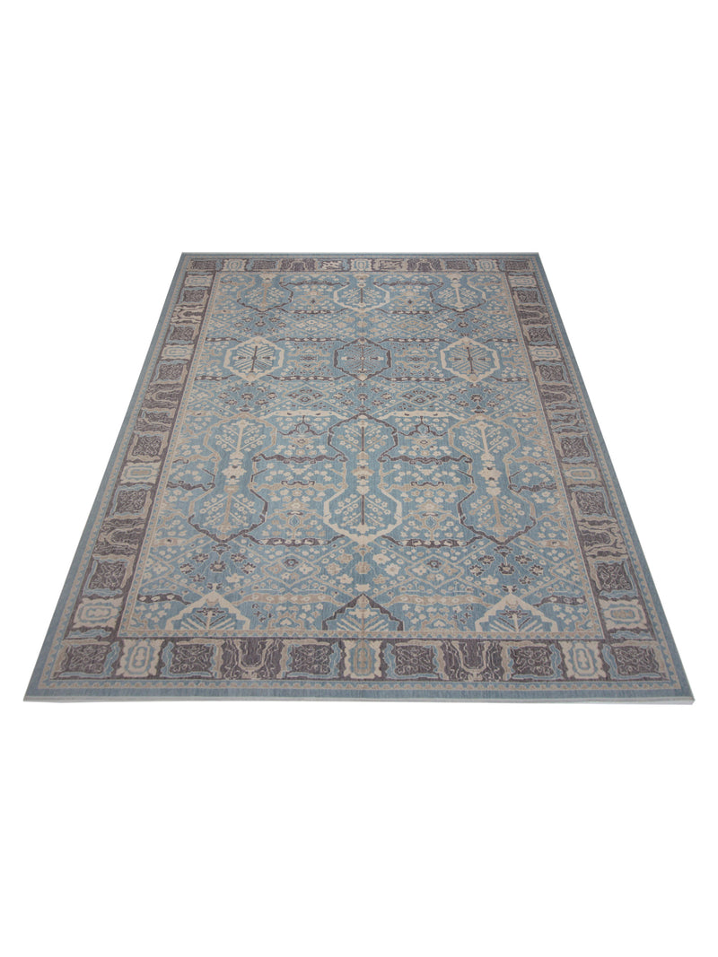 Pacific California 43084 Turquoise Beet Transitional Hand Finished Rugs