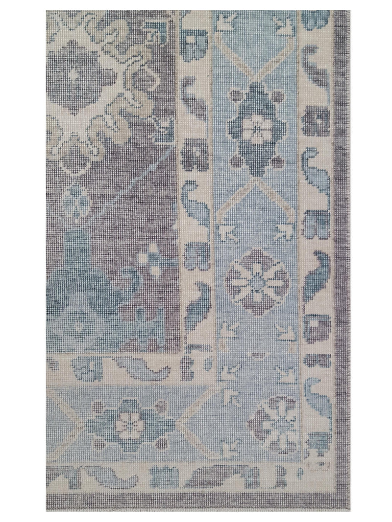 Pacific California 43087 Amethyst Blue Transitional Hand Finished Rugs
