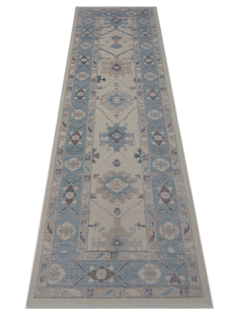 Pacific California 43091 Beige Teal Transitional Hand Finished Rugs