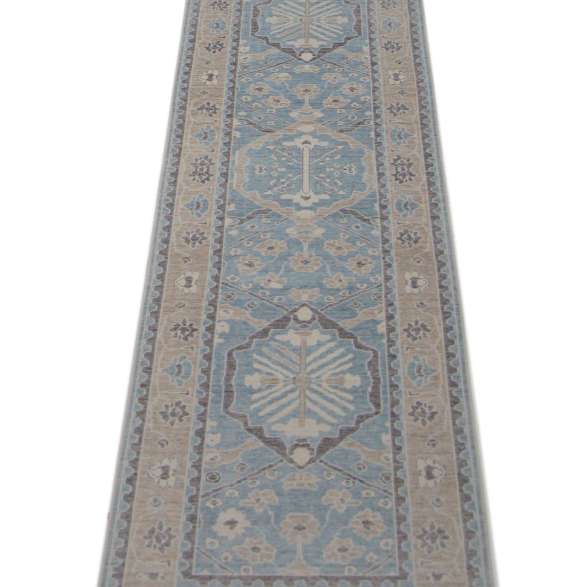 Pacific California 43094 Blue Beige Transitional Hand Finished Rugs