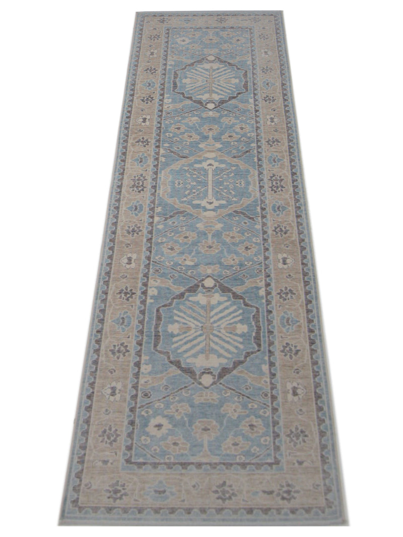 Pacific California 43094 Blue Beige Transitional Hand Finished Rugs